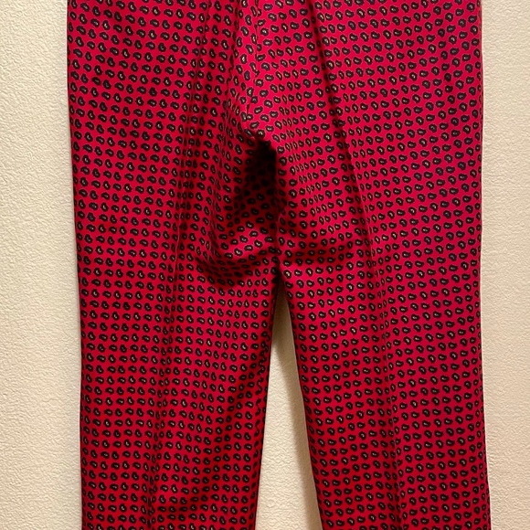 Vintage Wool Slacks Red Paisley Print - Picture 4 of 4